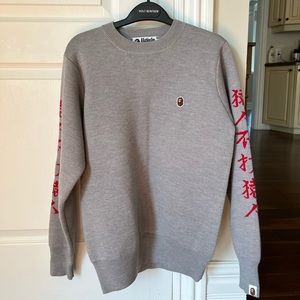 Bathing Ape Grey Knit Sweater